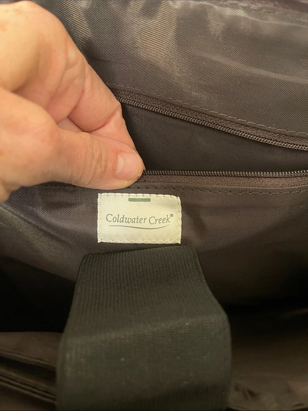 Coldwater Creek Classic Brown Woven Computer  Bag - Women's Shoulder Bag